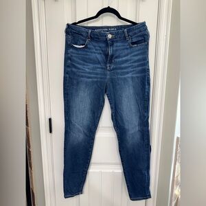 American Eagle Outfitters Women's Dark Blue Skinny Jeans